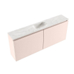 MONDIAZ TURE-DLUX 120cm toiletmeubel Rosee. EDEN wastafel Ostra positie midden. Met 1 kraangat. SW1105056