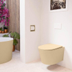MONDIAZ LAVIE wandclosetpack - 36x53cm - diepspoel - rimless - Sand (beige) - softclose - quick-release - toiletzitting - Sand (beige) SW1245313