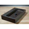 Forzalaqua Taranto wastafel 50x30x8cm Rechthoek 1 kraangat Natuursteen Hardsteen gezoet FO100047
