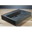 Forzalaqua Palermo wastafel 60x40x9cm Rechthoek 0 kraangaten Natuursteen Hardsteen gezoet FO100070