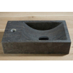 Forzalaqua Venetia fonteinbak 40x22x10cm wasbak rechts 1 kraangat links Natuursteen Hardsteen gezoet FO100075