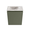 MONDIAZ TURE-DLUX 40cm toiletmeubel Army. EDEN wastafel Glace positie links. Met 1 kraangat. SW1103144
