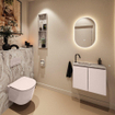 MONDIAZ TURE-DLUX 60cm toiletmeubel Rosee. EDEN wastafel Glace positie links. Met 1 kraangat. SW1103473