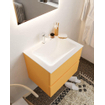 MONDIAZ VICA Badkamermeubelset - 60cm - 2 lades - wasbak Cloud midden - 1 kraangat - solid surface ocher SW411087