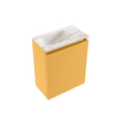 MONDIAZ TURE-DLUX 40cm toiletmeubel Ocher. EDEN wastafel Frappe positie links. Zonder kraangat. SW1102849