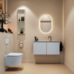 MONDIAZ TURE-DLUX 100cm toiletmeubel Clay. EDEN wastafel Opalo positie midden. Met 1 kraangat. SW1104269