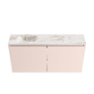 MONDIAZ TURE-DLUX 100cm toiletmeubel Rosee. EDEN wastafel Frappe positie links. Zonder kraangat. SW1102965