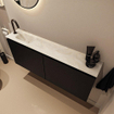 MONDIAZ TURE-DLUX 120cm toiletmeubel Urban. EDEN wastafel Ostra positie links. Met 1 kraangat. SW1104676