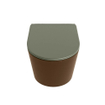 MONDIAZ LAVIE wandclosetpack - 36x53cm - diepspoel - rimless - Rust (bruin) - softclose - quick-release - toiletzitting - Army (groen) SW1208577