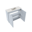 MONDIAZ TURE-DLUX 60cm toiletmeubel Clay. EDEN wastafel Ostra positie midden. Met 1 kraangat. SW1104763