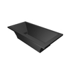 Xenz Society ligbad - 190x90cm - met overloop - zonder afvoer - Acryl Ebony mat SW103319