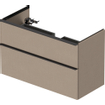 Duravit D-Neo wastafelonderkast 101x62.5x46.2cm 2 lades Linnen Mat SW641471