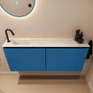 MONDIAZ TURE-DLUX 120cm toiletmeubel Jeans. EDEN wastafel Ostra positie links. Met 1 kraangat. SW1104879