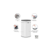 Brabantia Touch Bin Afvalemmer - 40 liter - kunststof binnenemmer - wit SW1117322