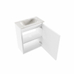 MONDIAZ TURE-DLUX 40cm toiletmeubel Talc. EDEN wastafel Ostra positie midden. Zonder kraangat. SW1104669