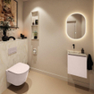MONDIAZ TURE-DLUX 40cm toiletmeubel Rosee. EDEN wastafel Ostra positie links. Zonder kraangat. SW1105013