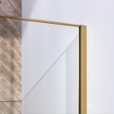 BRAUER Gold Frame Inloopdouche helder glas met frame 100x200cm - goud geborsteld SW1039046