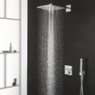 GROHE SmartControl Regendoucheset Inbouw - hoofddouche rechthoekig 31cm - 2 functies - handdouche staaf 1 stand - chroom SW108058