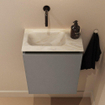 MONDIAZ TURE-DLUX 40cm toiletmeubel Smoke. EDEN wastafel Ostra positie links. Zonder kraangat. SW1105125