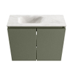 MONDIAZ TURE-DLUX 60cm toiletmeubel Army. EDEN wastafel Ostra positie links. Met 1 kraangat. SW1104792