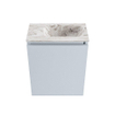 MONDIAZ TURE-DLUX 40cm toiletmeubel Clay. EDEN wastafel Glace positie rechts. Met 1 kraangat. SW1103186