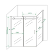 Wiesbaden Pared cabine met 1 schuifdeur 1200 x 900 x 2000 x 8 mm nano helder glas/chroom SW10426