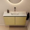 MONDIAZ TURE-DLUX 80cm toiletmeubel Oro. EDEN wastafel Ostra positie midden. Zonder kraangat. SW1104961