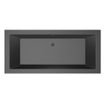 Xenz Society ligbad - 175x80cm - met overloop - zonder afvoer - Acryl Ebony mat SW103094