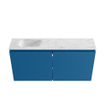 MONDIAZ TURE-DLUX 100cm toiletmeubel Jeans. EDEN wastafel Opalo positie links. Zonder kraangat. SW1104345