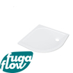 FugaFlow Efficiente Anta Douchebak - 90x90x4cm - kwartrond - acryl - glans wit SW1123741