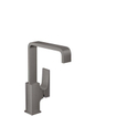 Hansgrohe Metropol wastafelkraan 230 met push open waste m. 120° draaibare uitloop 16.5cm brushed black chroom SW297575