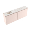 MONDIAZ TURE-DLUX 120cm toiletmeubel Rosee. EDEN wastafel Frappe positie links. Zonder kraangat. SW1102960