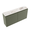 MONDIAZ TURE-DLUX 100cm toiletmeubel Army. EDEN wastafel Frappe positie rechts. Zonder kraangat. SW1102654