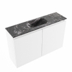 MONDIAZ TURE-DLUX 80cm toiletmeubel Talc. EDEN wastafel Lava positie midden. Met 1 kraangat. SW1103660