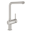 GROHE Minta Keukenkraan - hoog - l uitloop - supersteel geborsteld 0434437