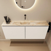 MONDIAZ TURE-DLUX 120cm toiletmeubel Talc. EDEN wastafel Frappe positie midden. Zonder kraangat. SW1102600