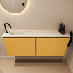 MONDIAZ TURE-DLUX 120cm toiletmeubel Ocher. EDEN wastafel Ostra positie links. Met 1 kraangat. SW1104983