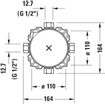 Duravit Universal basisset voor inbouw z/voorafsl. 164x164x105mm SW527827