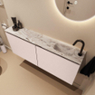 MONDIAZ TURE-DLUX 120cm toiletmeubel Rosee. EDEN wastafel Glace positie rechts. Met 1 kraangat. SW1103490