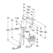 Kludi Pure & Easy wastafelkraan Care 70 m. waste m. public-hendel 12cm chroom SW213434