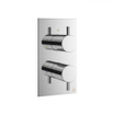 Crosswater MPRO inbouwbadkraan 21.5x12cm met afbouwdeel met 2 hendels thermostatisch chroom SW31192