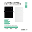 Eurom Alutherm paneel - 81.5x43.8cm - IP24 - 1200watt - wifi - wand- Verticaal - metaal/glas - wit SW1139710
