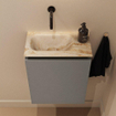 MONDIAZ TURE-DLUX 40cm toiletmeubel Smoke. EDEN wastafel Frappe positie links. Zonder kraangat. SW1103023