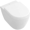Villeroy Boch Subway 2.0 compact DirectFlush Toiletset - Geberit reservoir - bedieningsplaat glans chroom - softclose - quickrelease - wit SW98677
