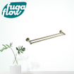 FugaFlow Eccelente Acces Handdoekhouder - dubbel - rond - Geborsteld Messing PVD SW1123211