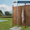FugaFlow Buitendouche - vrijstaand - RVS 316 - regendouche - handdouche - geborsteld RVS SW890158