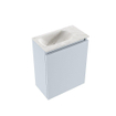 MONDIAZ TURE-DLUX 40cm toiletmeubel Clay. EDEN wastafel Ostra positie links. Met 1 kraangat. SW1104744