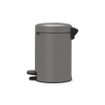Brabantia NewIcon Pedaalemmer - 3 liter - kunststof binnenemmer - mineral concrete grey SW538280