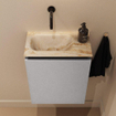 MONDIAZ TURE-DLUX 40cm toiletmeubel Plata. EDEN wastafel Frappe positie links. Zonder kraangat. SW1105201