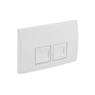 Geberit Delta50 bedieningsplaat, 2-toets spoeling frontbediening voor toilet 24.6x16.4cm wit 0701182